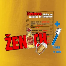 Tričko na rozlúčku s úlohami na chrbte + nápis ženích