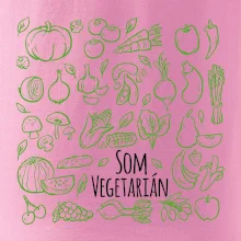 Som vegetarián - zelenina vo štvorci