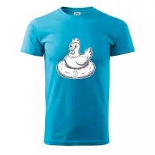 Kurča sediace na bitcoinovom hniezde