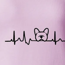 EKG Francúzsky buldoček hlava