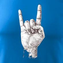 Rocková ruka kreslená