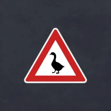 Dopravná značka - Pozor hus Dopravná značka - Pozor hus