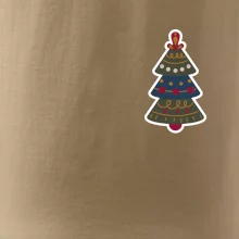 Folklór na prsníku vianočný stromček