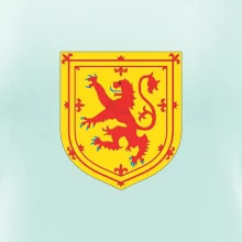 Škótsky lev na hrudi