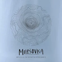 Milešovka - vrstevnice v kruhu