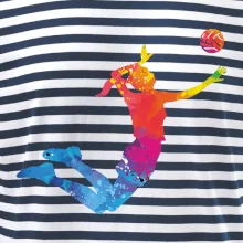 Volejbalistka splash s loptou Volejbalistka splash s loptou