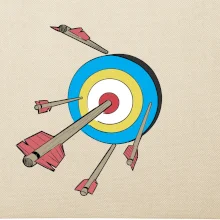 Šípy vo farebnom terči