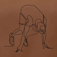 Bežec na štarte jedným ťahom