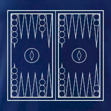 Backgammon čiernobiely