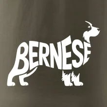 Bernese Mountain Dog nápis v tele