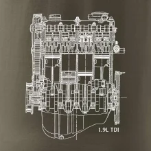 Motor Škoda/ VW 1.9L  TDI ze předu