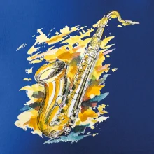 Saxofón maľovaný