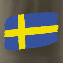 Švédsko vlajka štetkou