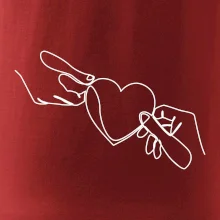 Dve ruky a srdce jedným ťahom