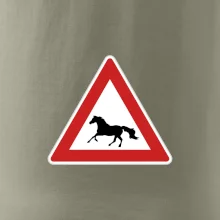 Dopravná značka - Pozor kôň bežiaci