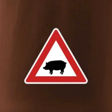 Dopravná značka - Pozor prasa domáca