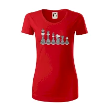 Šachové figúrky v rade - kreslené