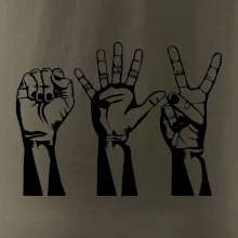 Kameň nožnice papier čierne