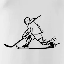 Kreslený hokejista tučnou fixkou Kreslený hokejista tučnou fixkou