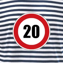 Dopravná značka - obmedzenie rýchlosti 20