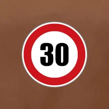 Dopravná značka - obmedzenie rýchlosti 30