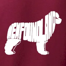 Novofundlandský pes - nápis v tele