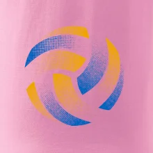 Volejbalová lopta raster farebný