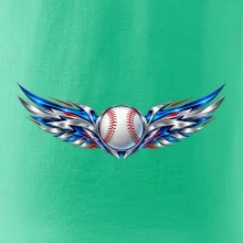 Baseballový míček s kovovými křídly