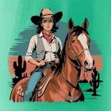 Cowgirl vintage na koni