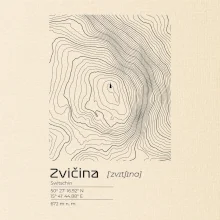 Zvičina - vrstevnice v obdĺžniku