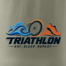 Triatlon plavání kolo a běh eat sleep repeat