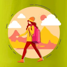 Farebný párový motív na hory