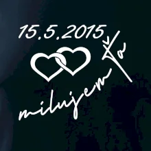 Mikina milujem ťa s dátumom na rukáve Mikina milujem ťa s dátumom na rukáve