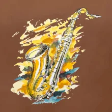 Saxofón maľovaný