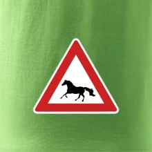 Dopravná značka - Pozor kôň bežiaci
