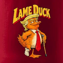 Trump jako kulhající kachna retro komiks