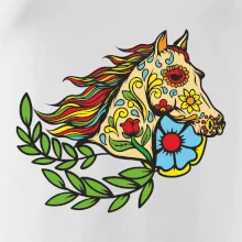 Kôň farebný s listami