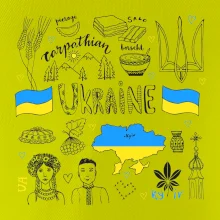 Ukrajina folklór - kreslené obrázky