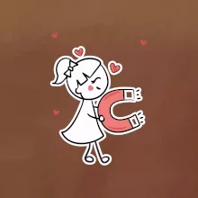 Párový motív - panáčik a magnet