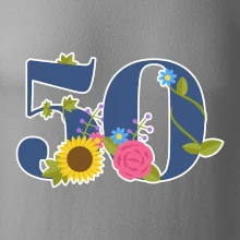 Kvetinové číslo kreslené - 50