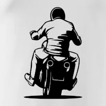 Motorkář na zádech - chopper