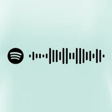 Spotify kód na prsníku