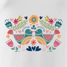 Folklór - dva farebné vtáčiky