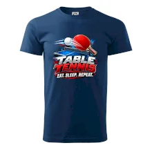 Stolní tenis pálka a míček eat sleep repeat