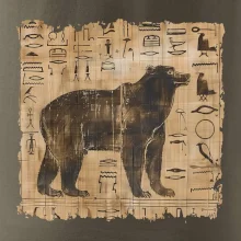 Egyptské hieroglyfy medveď