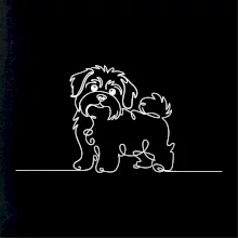 Havanský psík linka jedným ťahom