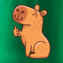 Kapybara s palcom hore Kapybara s palcom hore