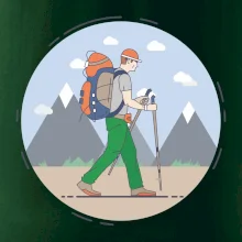 Farebný párový motív na hory