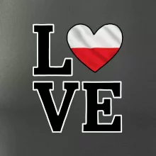 Love Poľská vlajka Love Poľská vlajka