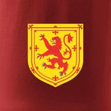 Škótsky lev na hrudi